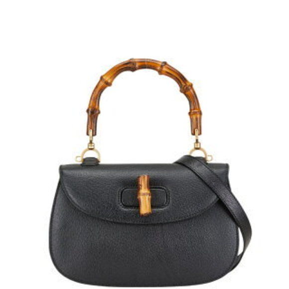 Gucci bamboo shoulder bag handbag black - Picture 2 of 10